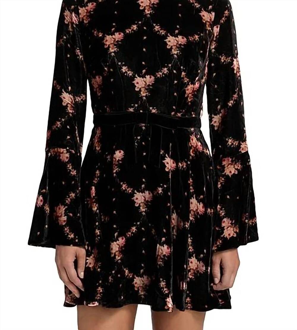 NEW CARA CARA rosabella floral dress in black